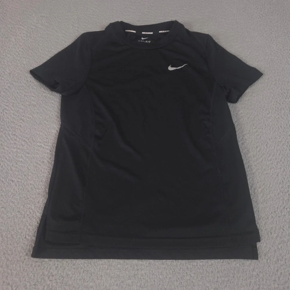 Nike Top Womens Small Dri-FIT Miler Short-Sleeve Mesh Running T-Shirt Workout